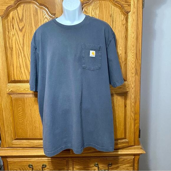 Carhartt Loose Fit Heavyweight S/S Pocket T-Shirt Bluestone K87 Men’s Sz 2XL - Picture 13 of 13